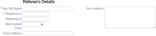 Online Reference Form