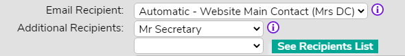 Contact Form Recipients